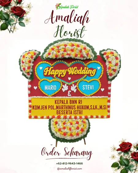 Papan Bunga Pernikahan Waringin